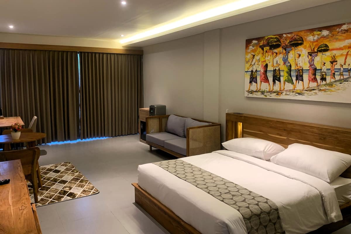 Deluxe studio | 1 slaapkamer, een bureau, geluiddichte muren, gratis wifi