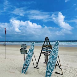 Private beach
