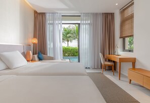 别墅, 3 间卧室, 私人游泳池, 海滨 | 客房内保险箱、办公桌、遮光窗帘、隔音