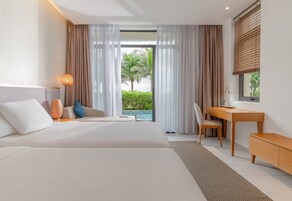 别墅, 3 间卧室, 私人游泳池, 海滨 | 客房内保险箱、办公桌、遮光窗帘、隔音