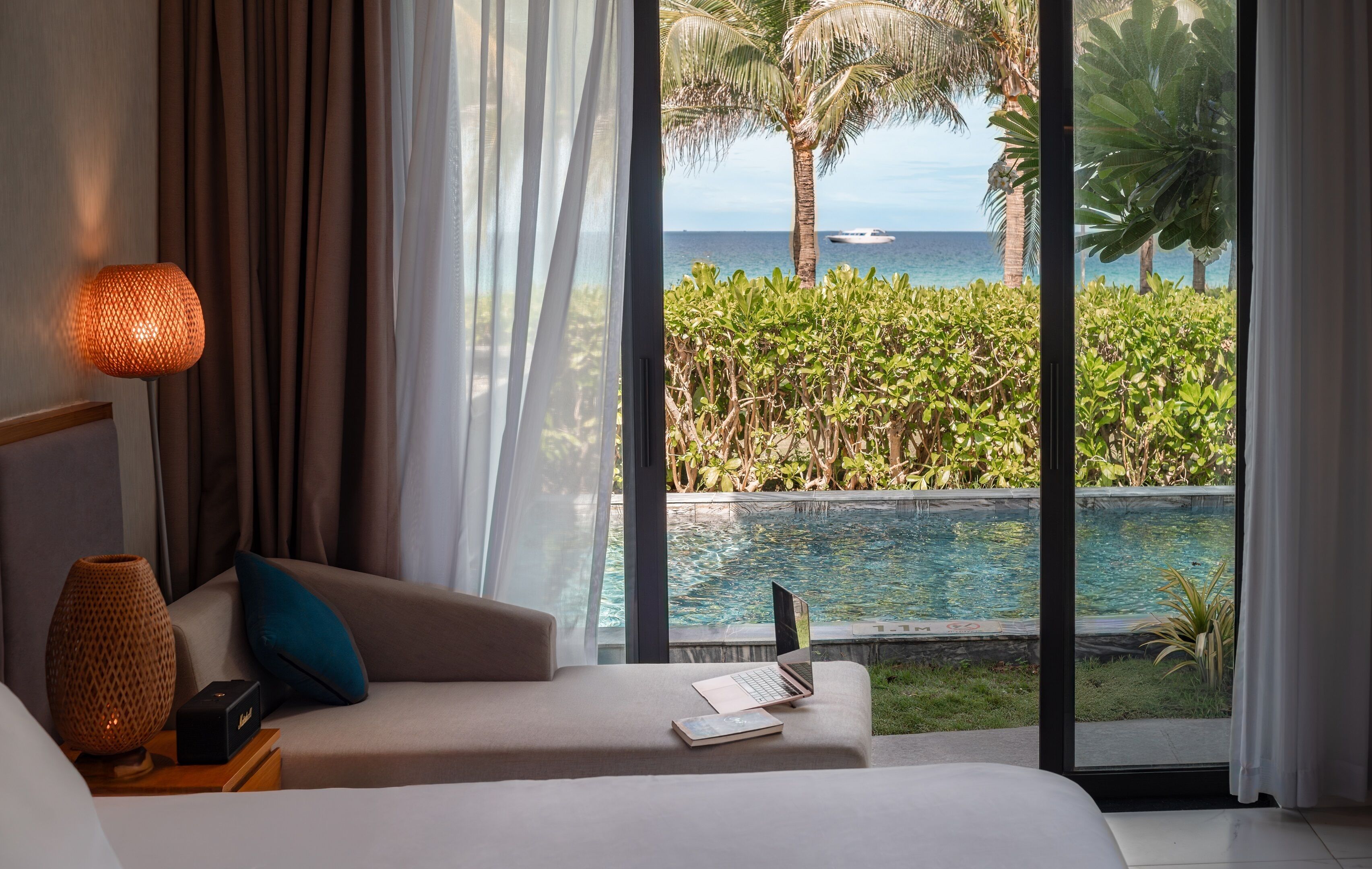 Villa, 3 Bedrooms, Private Pool, Beachfront | In-room safe, desk, blackout curtains, soundproofing