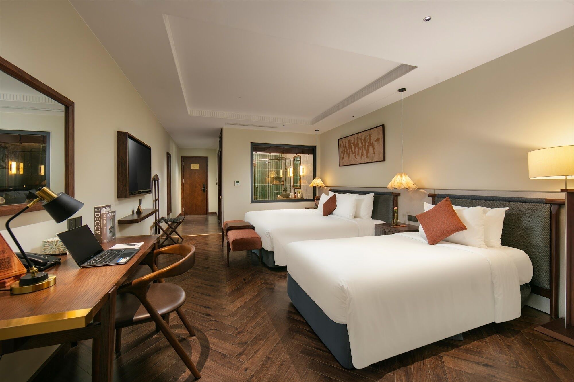 Egyptian cotton sheets, premium bedding, memory foam beds, minibar