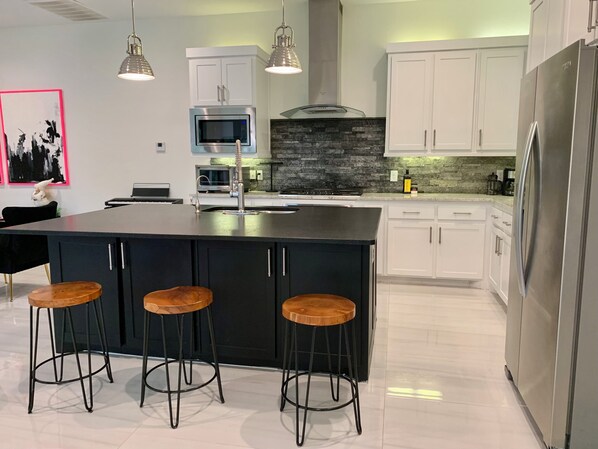 Microwave, oven, stovetop, dishwasher