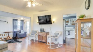TV, fireplace - Star Lake Pet-Friendly Home: Fire Pit, Dock, Grill (Dent)