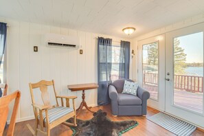 TV, fireplace - Star Lake Pet-Friendly Home: Fire Pit, Dock, Grill (Dent)