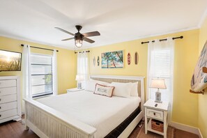 4 bedrooms, iron/ironing board, travel cot, WiFi