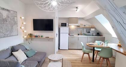 Studio Hagaki, la vue carte postale de Grenoble, Gare et Tram Ă 200m, Netflix