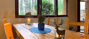 Bungalow 'Urlaubsoase Am Bruchsee' mit Seeblick, privater Terrasse und eigenem Garten