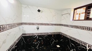 Douche, serviettes fournies