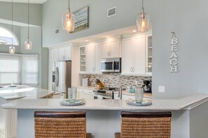 Fridge, microwave, oven, stovetop - Almost Heaven! Large Beachfront Home, Incredible Views, 2 Level Deck, Fire Pit, $300 in Free Tickets (Ponte Vedra Beach)