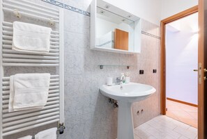 Regadera, secadora de cabello, bidet, toallas 