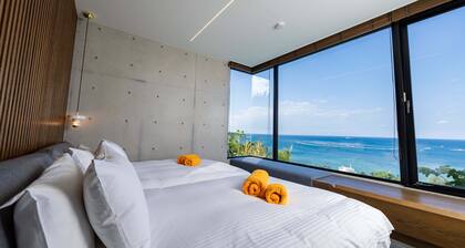 Premium Suite Luxury Villa for Adults|Spectacular infinity pool with the blue ocean of Okinawa all to yourself|Sauna, Jacuzzi, and fire pit for a full day of fun