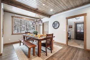 Dining - Luxury Spacious Lodge w/ Dock, Hot Tub Firepit, 25 Mi to Yellowstone - Henry's Lake Hideaway (Island Park)