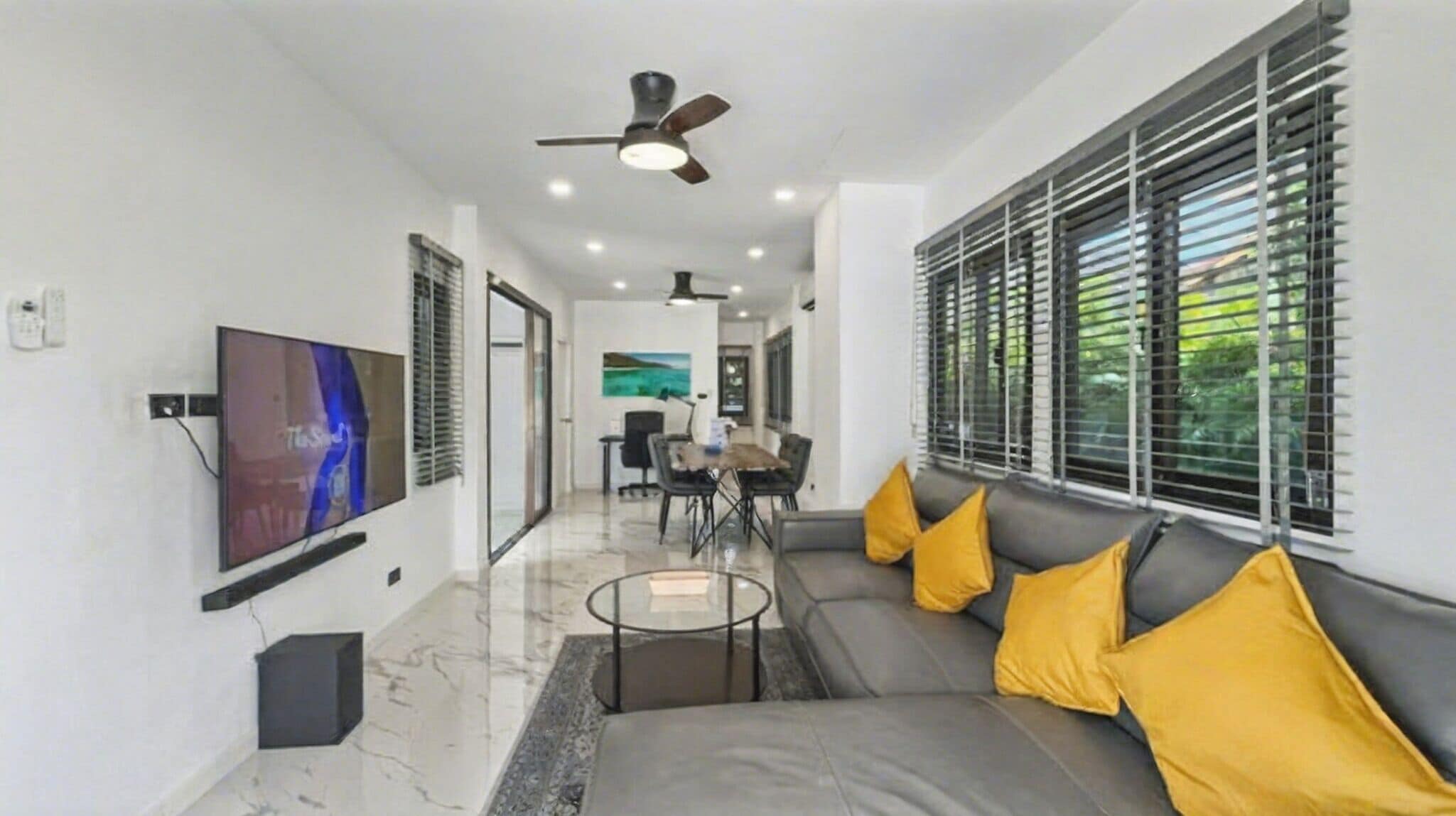 Villa, 3 Schlafzimmer, barrierefrei, Balkon | Wohnzimmer