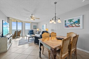 Signature Condo, 2 Bedrooms, Kitchen, Beach View | Living room | 65-inch Smart TV with cable channels - Phoenix V 910 (Orange Beach)