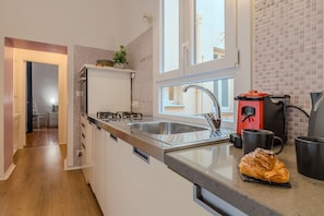 Kühlschrank, Ofen, Herdplatte, Geschirrspüler