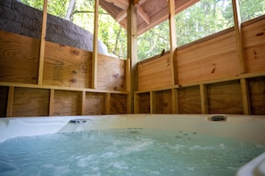 Cabane, 1 chambre | Bain à remous intérieur