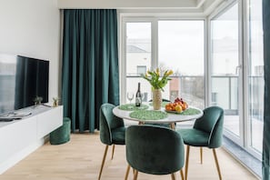 Comfort Apartment, Balcony, Tower | Laptop workspace, iron/ironing board, free WiFi, bed sheets