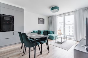 Family Apartment, 2 Bedrooms, Balcony, Tower | Laptop workspace, iron/ironing board, free WiFi, bed sheets