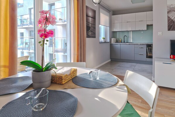 Family Apartment, 1 Bedroom, Balcony | Laptop workspace, iron/ironing board, free WiFi, bed sheets
