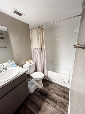 Hair dryer, towels