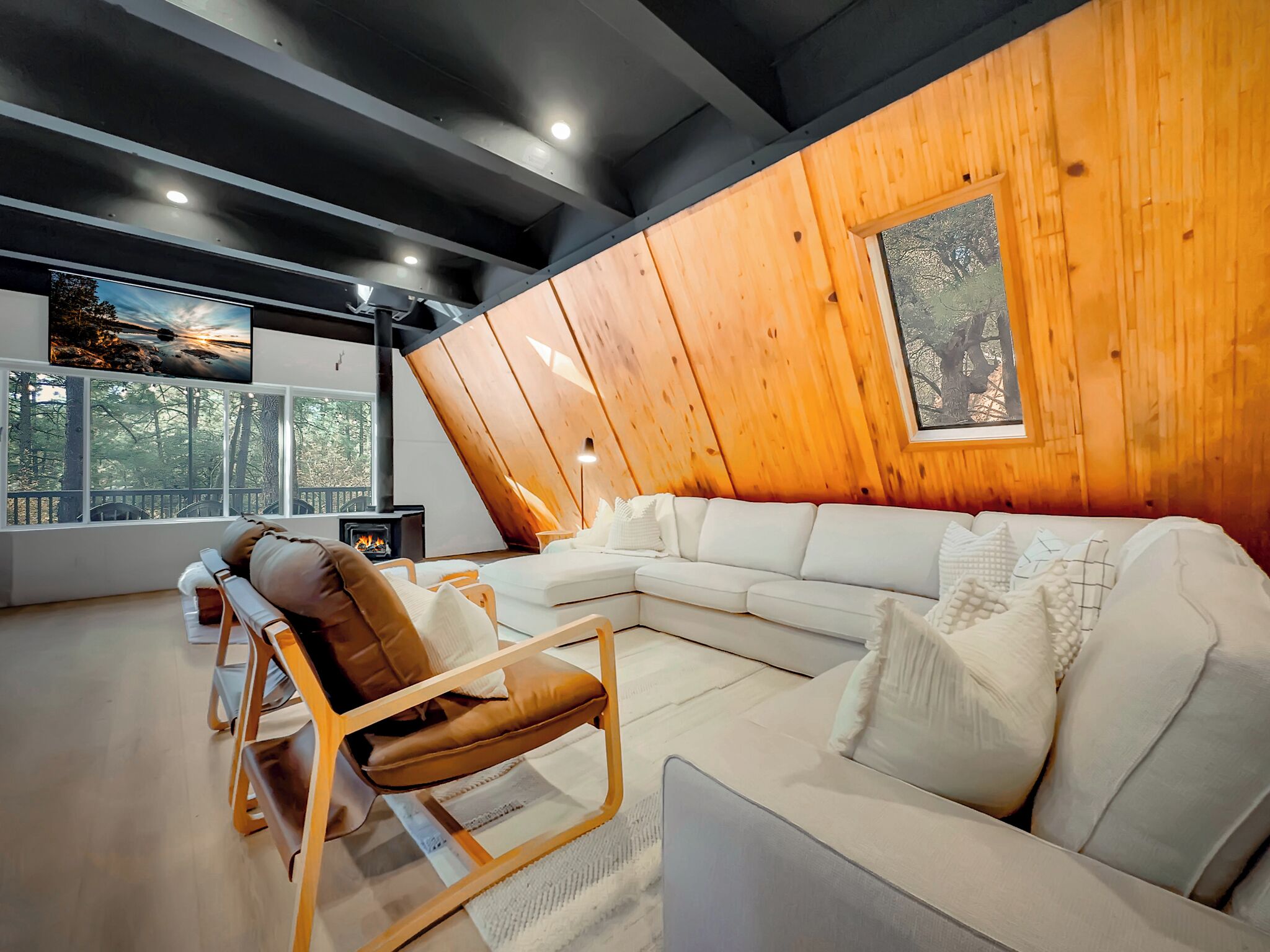 TV connectée, cheminée