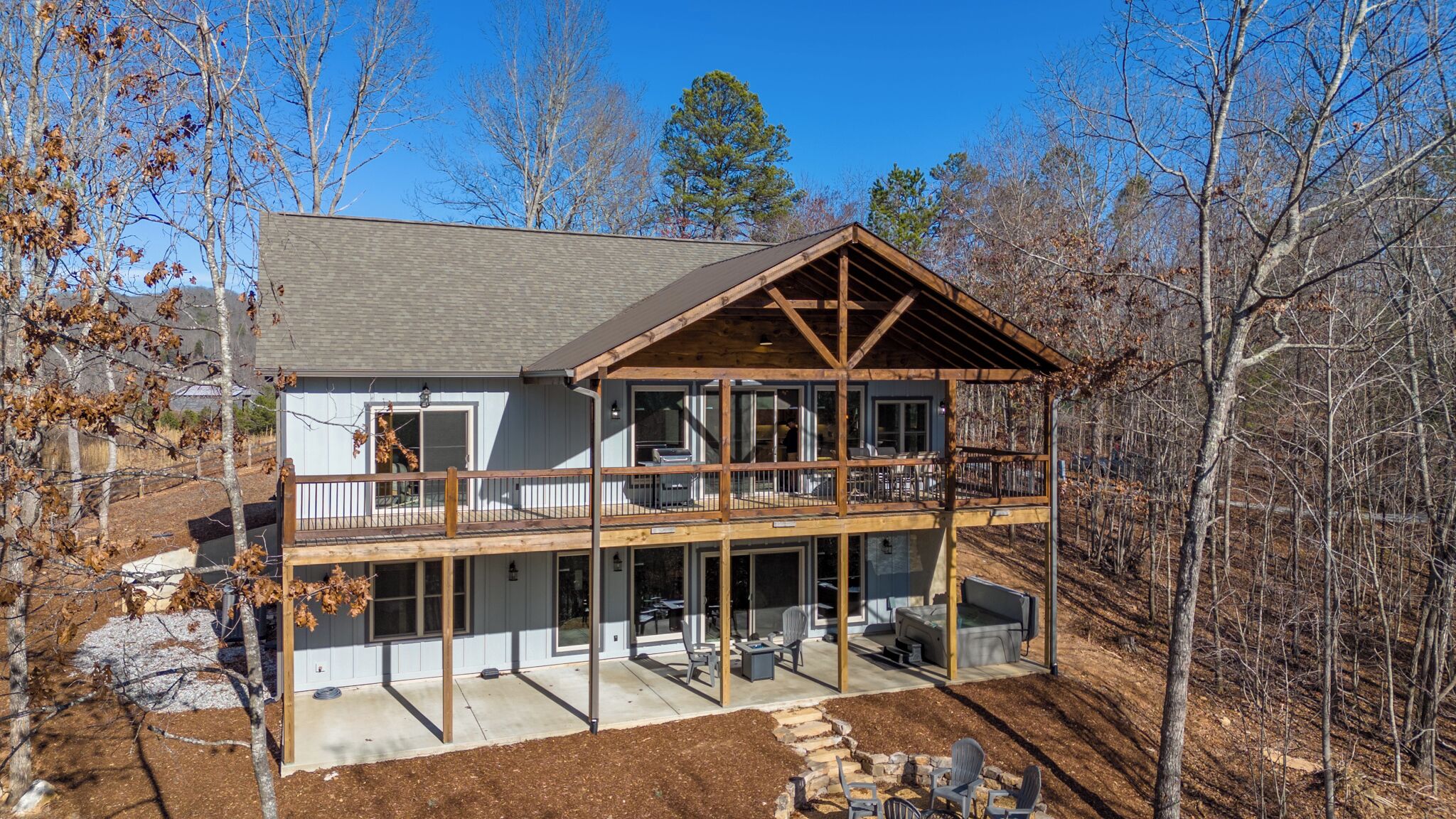 The Peaceful Meadow Cabin- Back View of Cabin