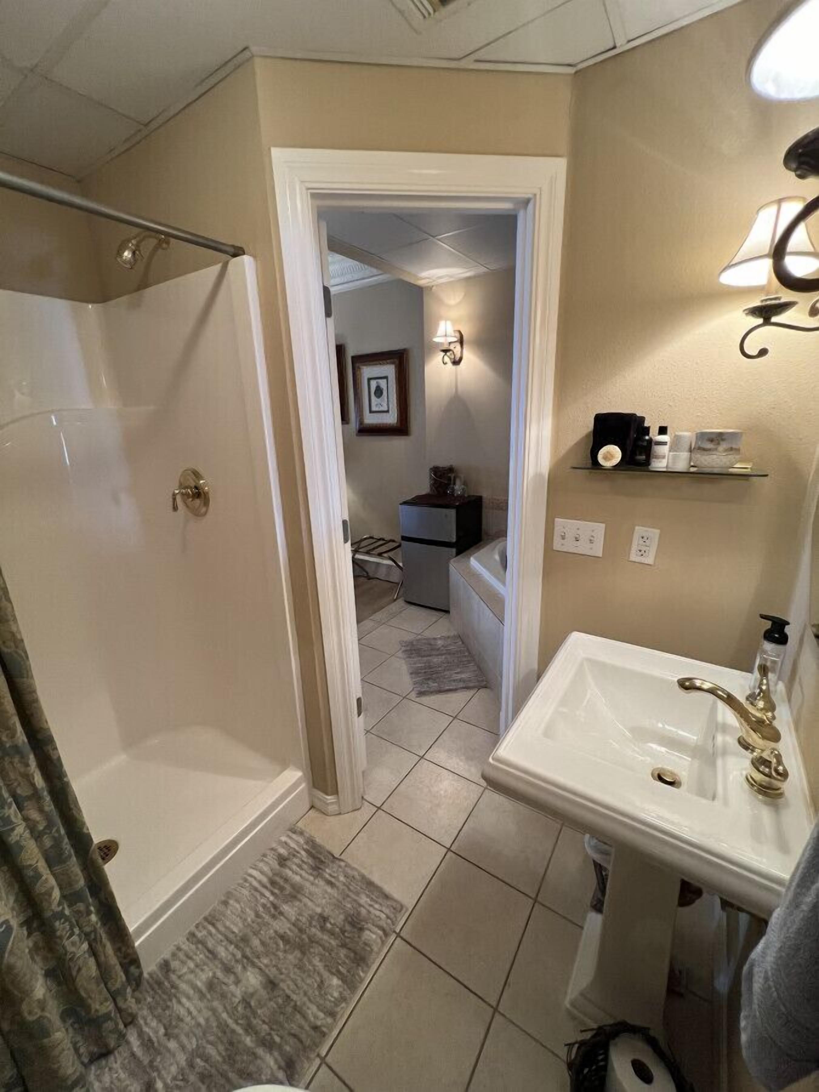 Hair dryer, towels