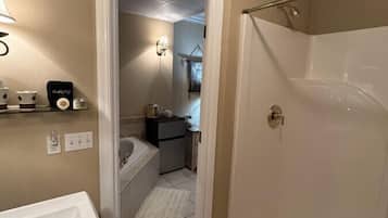Hair dryer, towels