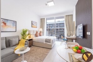 Estudio de lujo | Caja de seguridad en la habitación, cunas, wifi gratis y ropa de cama 