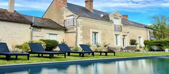 South Touraine village house with swimming pool near Chinon Azay 10 p
