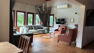 Smart TV, fireplace, printers