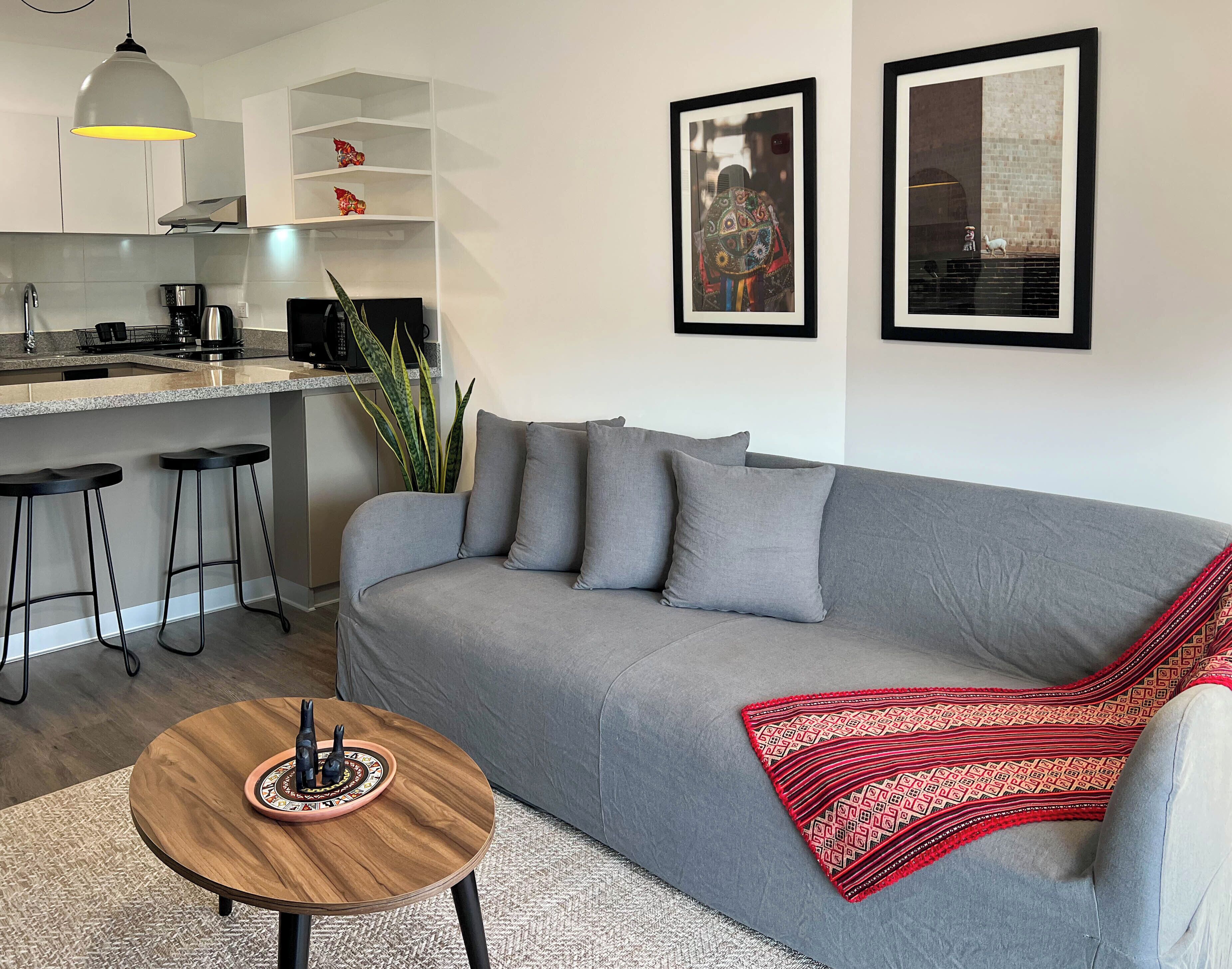 Apartment (705) | Living area | 43-inch Smart TV with digital channels, heated floors