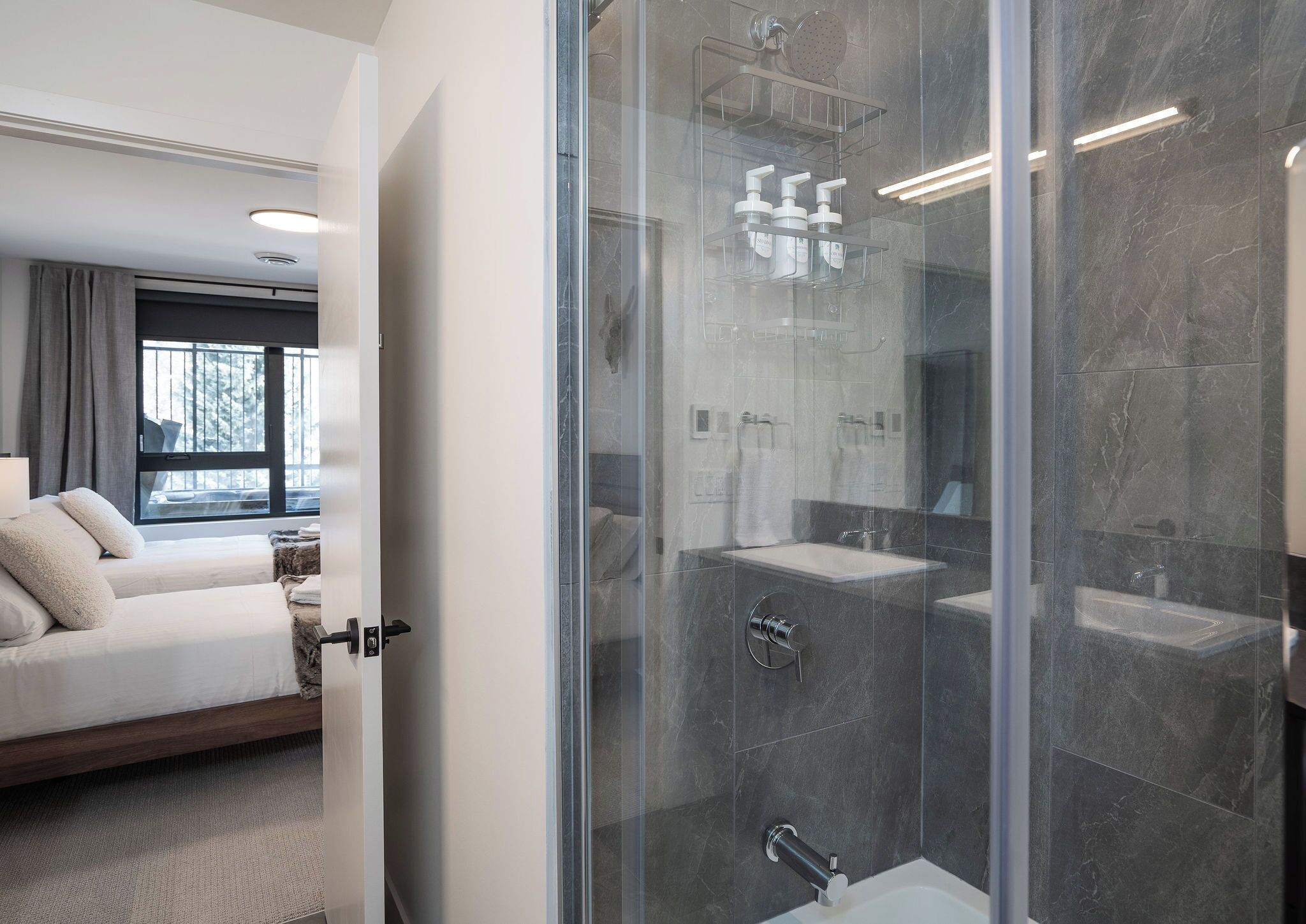 Premium Condo, Balcony, Mountain View | Bathroom | Separate tub and shower, hair dryer, towels, soap