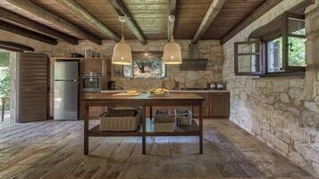 Fridge, oven, stovetop, dishwasher