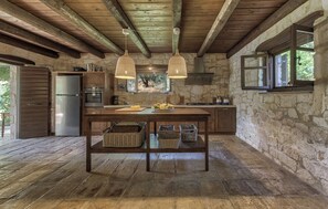 Fridge, oven, stovetop, dishwasher