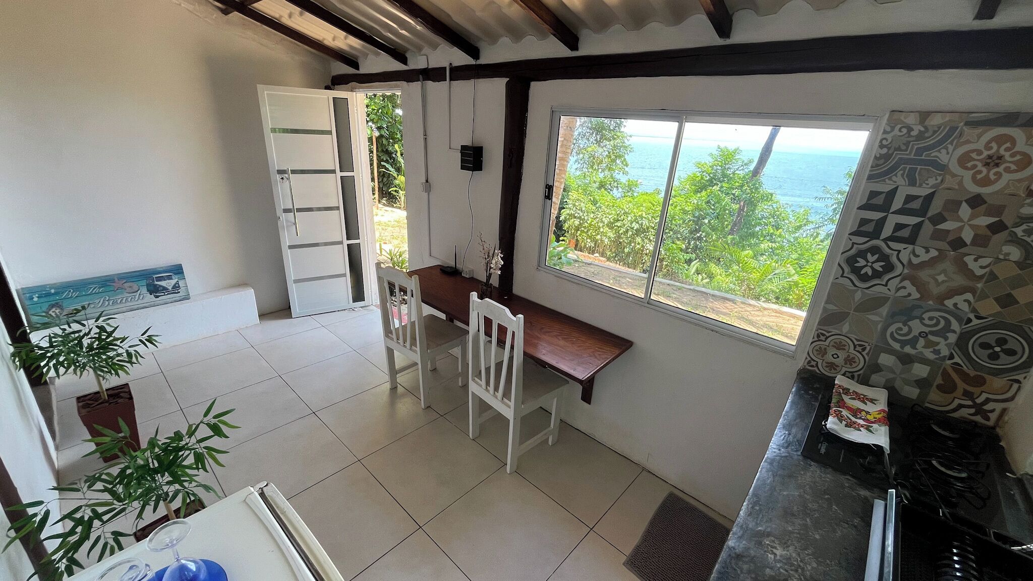 Casa superior, vista para o mar | Cozinha privada