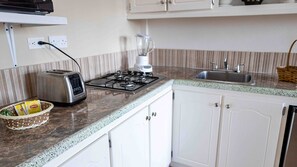 Kühlschrank, Mikrowelle, Herdplatte, Geschirrspüler