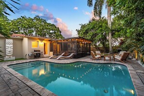 Outdoor pool, a heated pool
