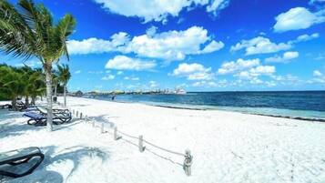 Sun loungers, beach towels