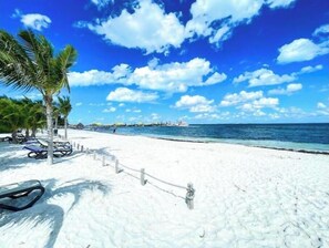 Sun loungers, beach towels