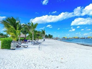 Sun loungers, beach towels