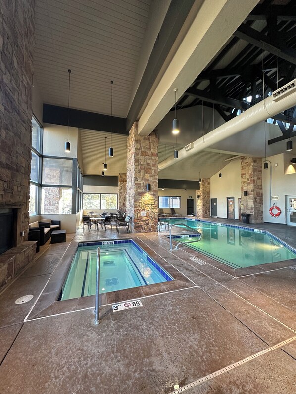 Indoor pool, a heated pool - Cute! Location! Walk to Lift! 1BR resort condo with hot tub, pool, restaurant (Brian Head)