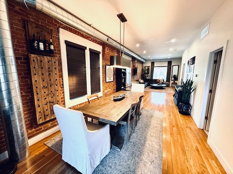 Dining. Hidden Gem in RiNo, 4 Bed/3 Bath, Backyard with firepit and 2 car garage