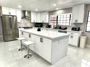 Microwave, oven, stovetop, dishwasher