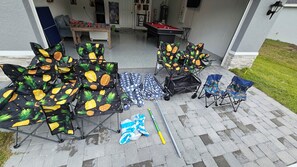 屋外ダイニングエリア