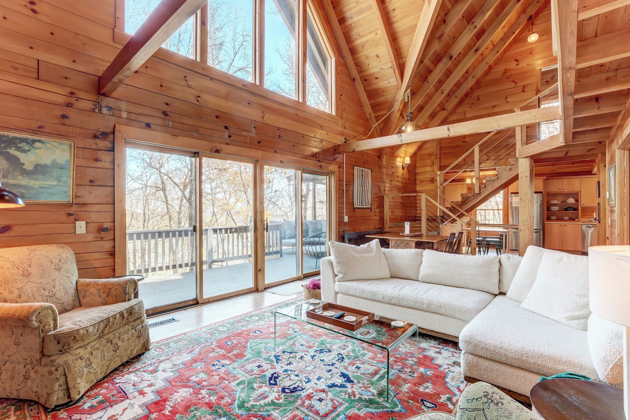 Smart TV, fireplace, video games