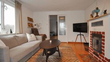 Smart TV y chimenea