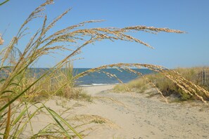 Plage à proximité, chaises longues