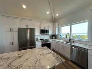 Fridge, microwave, oven, stovetop - Water Views All Around w/Rooftop Deck I Steps to Beach I Elevator I Pet Friendly (Milton)